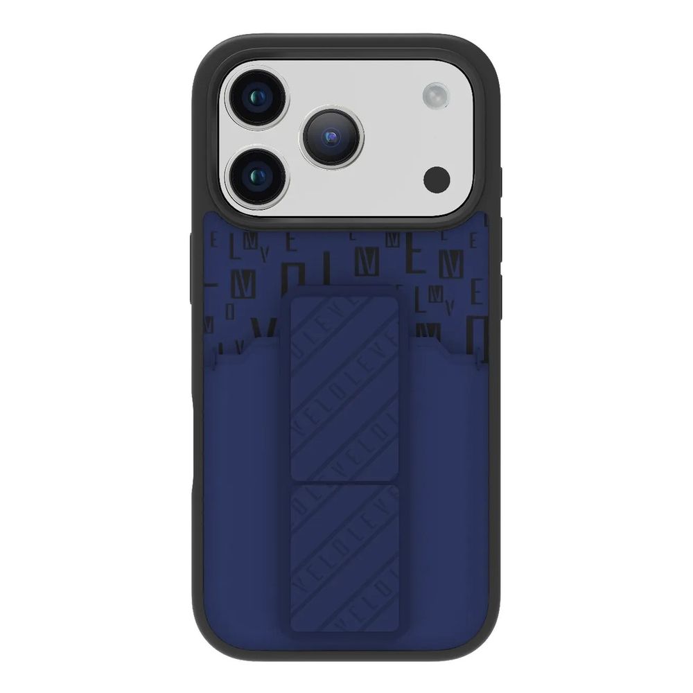 Levelo Morphix Gripstand Case With Cardholder For iPhone 17 Pro - Midnight Blue