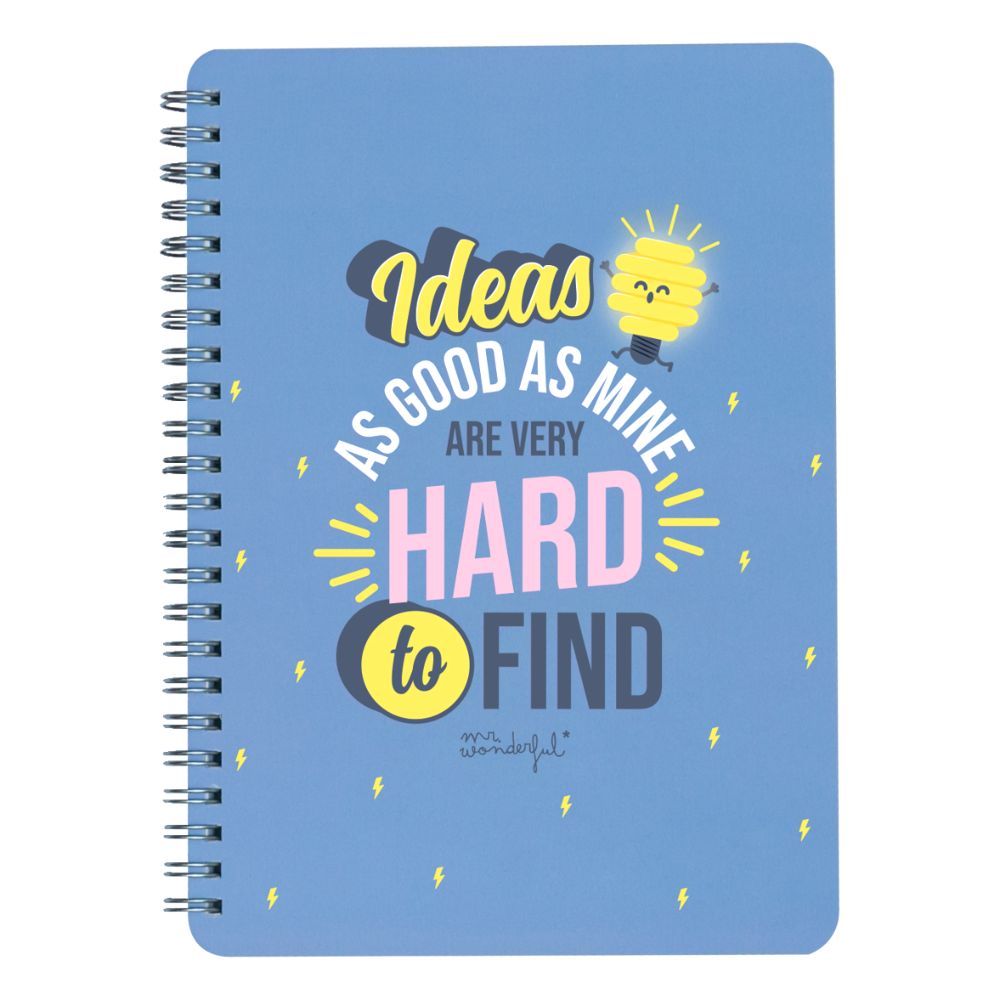 Mr. Wonderful A5 Notebook - Ideas As Good As Mine Are Very Hard To Find