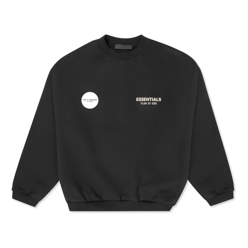 Fear of God Essential Logo Sweatshirt In Jersey Black