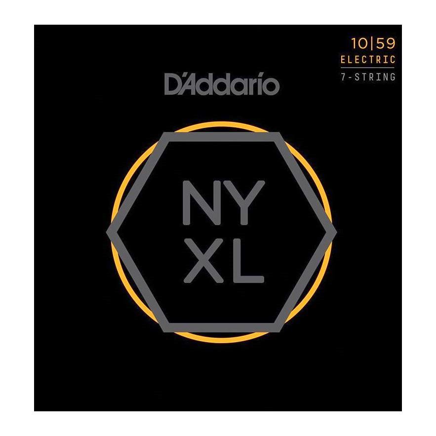 D'Addario Elecric Guitar String NYXL1059 Nickel Wound 7-String Electric Guitar Strings - Regular Light - 10-59