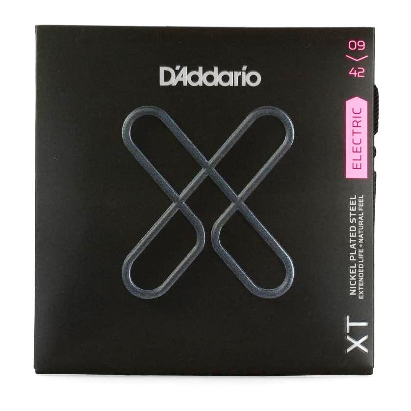 D'Addario XTE0942 XT Nickel Plated Steel Electric Guitar Strings -.009-.042 Super Light