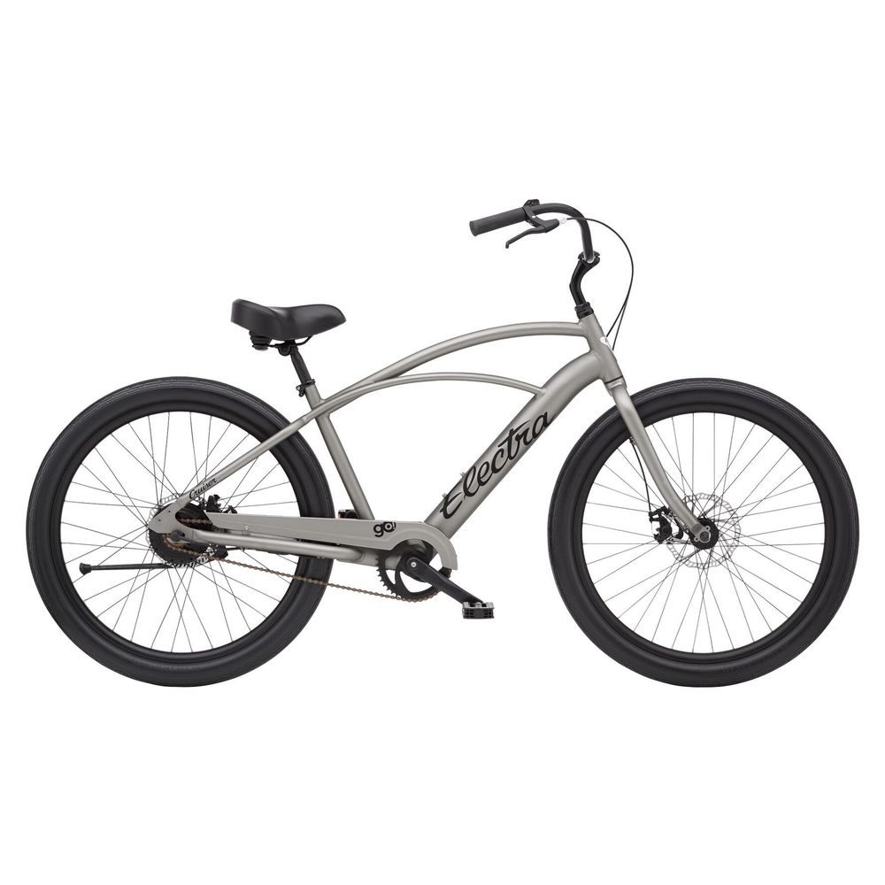 Electra Men's E-Bike Cruiser Go! Matte Titanium 27.5