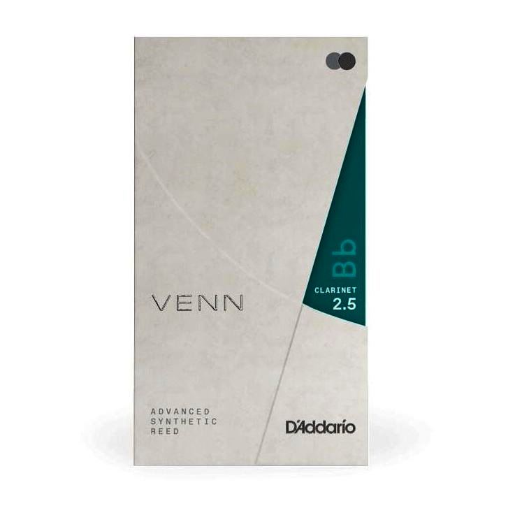 D'Addario VBB0125G2 VENN Generation 2 Bb Clarinet Reed - Strength 2.5 - Box of 1 Piece