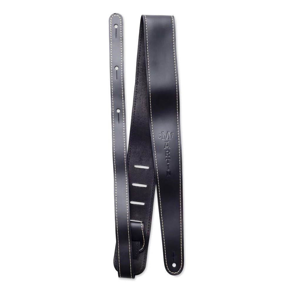 Martin A0046 Slim Leather Guitar Strap - Black