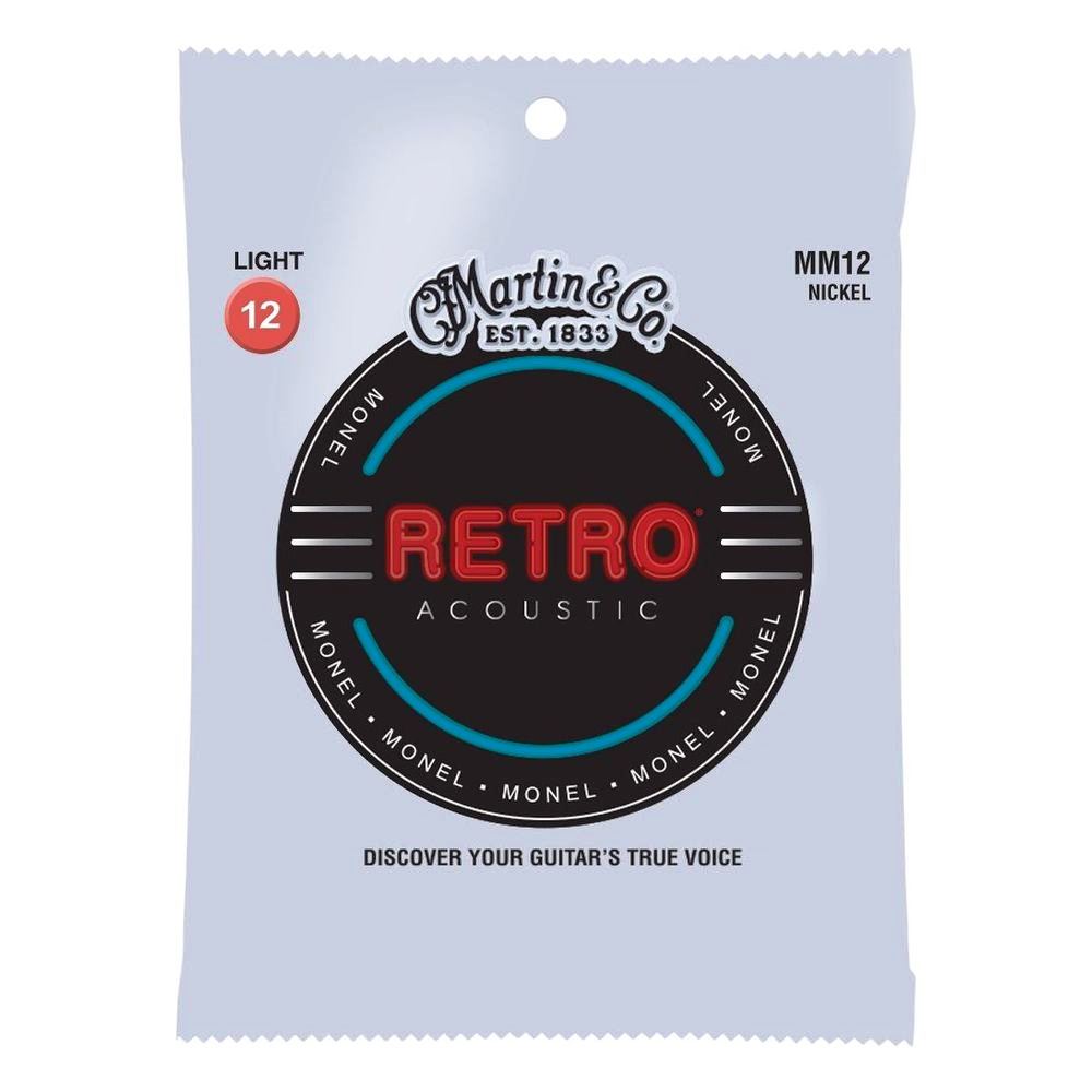 Martin Retro Acoustic Guitar Strings Set - Light - 0.12 - 0.54 - MM12