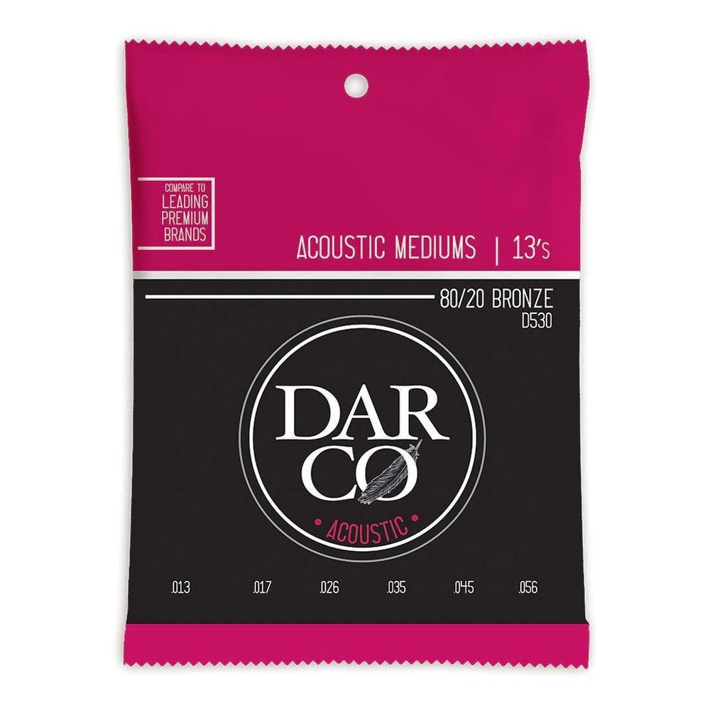 Martin Darco Acoustic Guitar Strings Set 80/20 Bronze - Medium - 0.10 - 0.47 - D530