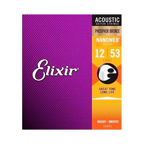 Elixir NanoWeb Acoustic Guitar Strings Phos Bronze 012 SET