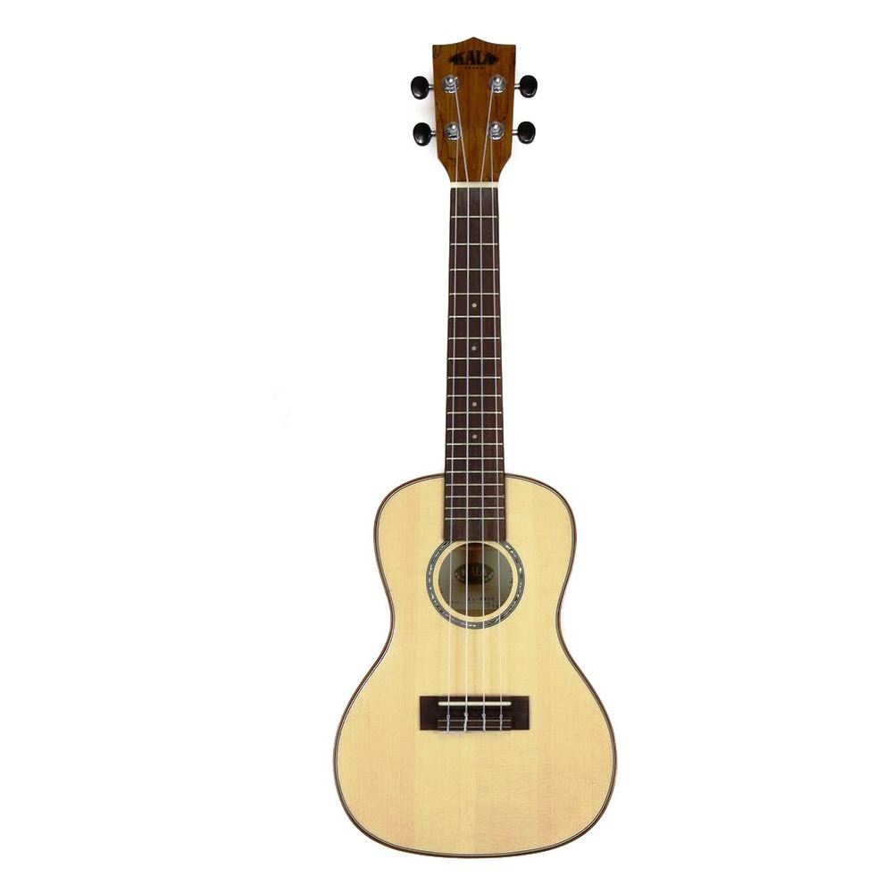 Kala Solid Spruce Top - Flame Maple Series Concert Ukulele (Includes Bag)