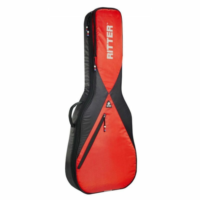 Ritter Classical 4/4 Black Racing Red Guitar Case