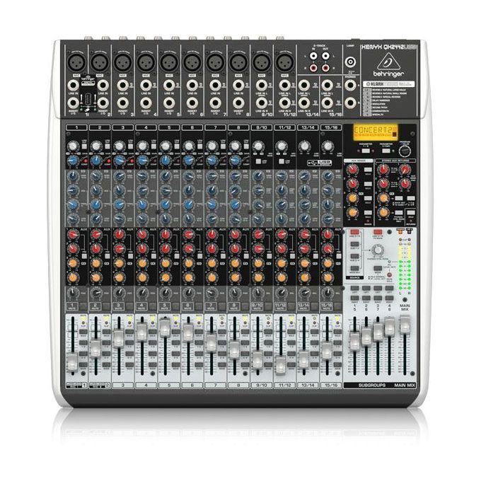 Behringer Premium 24-Input 4/2-Bus Mixer with XENYX Mic Preamps & Compressors / Klark Teknik Multi-FX Processor / Wireless Option and USB/Audio Interface