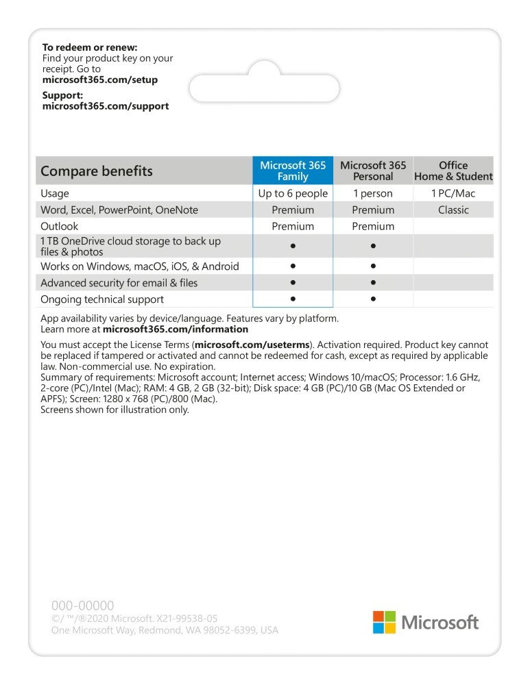 Microsoft 365 Family - 6 Users - 12-Month Subscription (Digital Code)