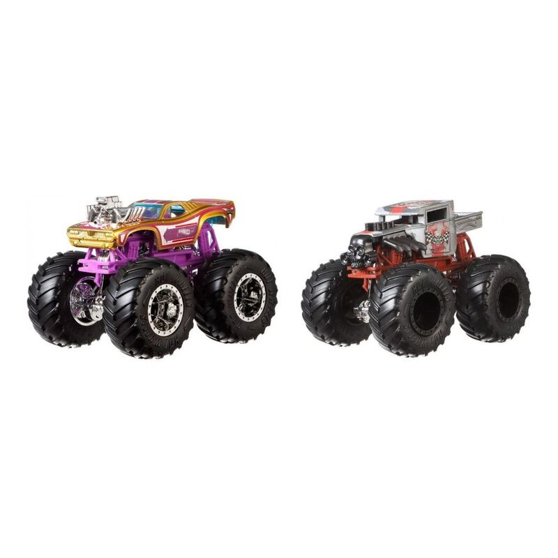 Mattel Hot Wheels 1.64 Monster Trucks Demolition Doubles Die-Cast Car (Assortment - Includes 1) Mattel Hot Wheels 1.64 Monster Trucks Demolition Doubles Die-Cast Car (Assortment - Includes 1)