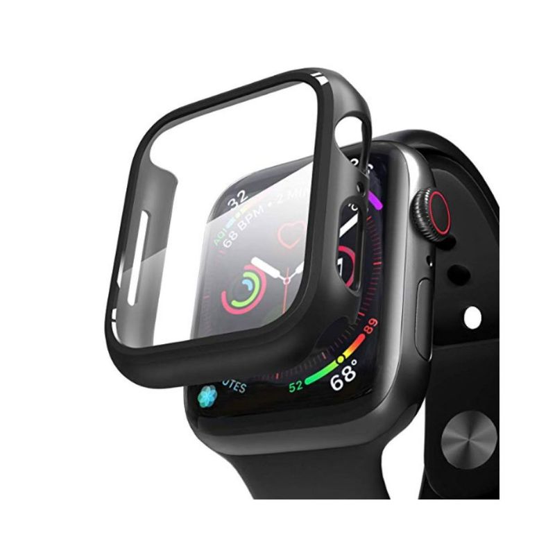 HYPHEN Tempered Glass Protector Black for Apple Watch 44mm