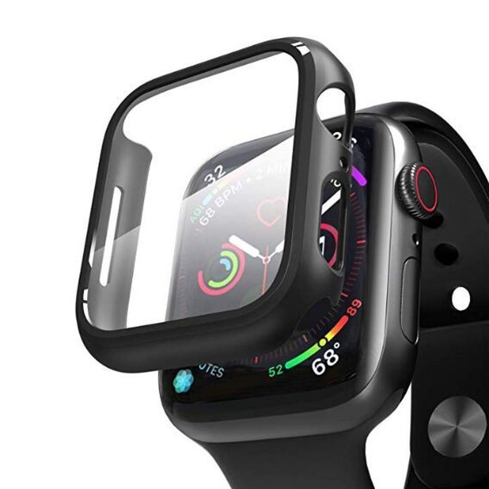 HYPHEN Tempered Glass Protector Black for Apple Watch 44mm