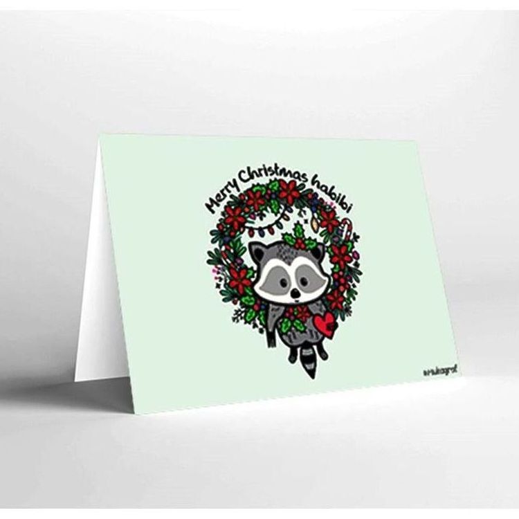 Mukagraf Merry Christmas Habibi Love U Ktir Greeting Card (17 x 11.5cm) Mukagraf Merry Christmas Habibi Love U Ktir Greeting Card (17 x 11.5cm)