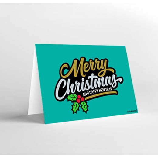 Mukagraf Merry Christmas and Happy New Year! Greeting Card (10.3 x 7.3cm)