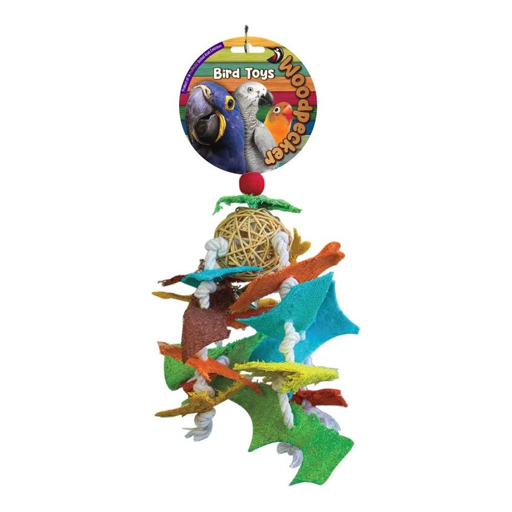 Nutrapet Woodpecker Bird Toy Bat Web 42 x 10 cm