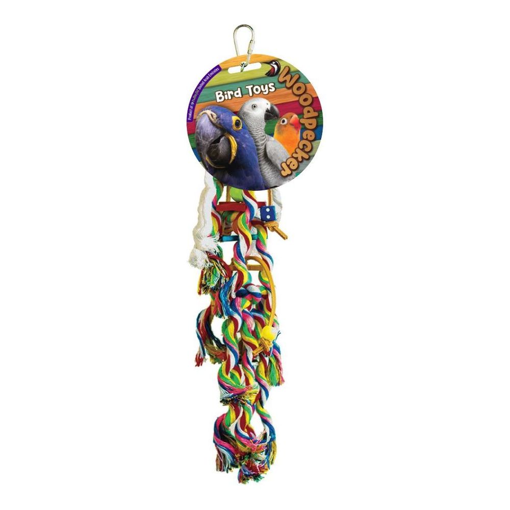 Nutrapet Woodpecker Bird Toy Curly Braids 40 x 6 cm