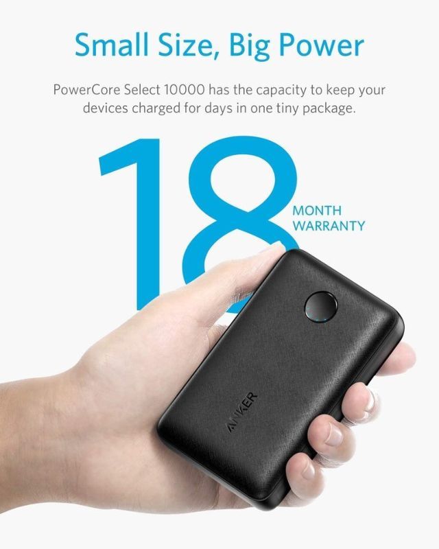 Anker Powercore Select 10000mAh Black Power Bank