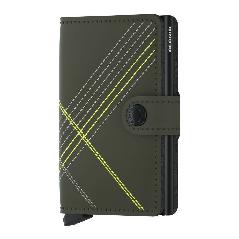 Secrid Miniwallet - Stitch Linea Leather - Lime