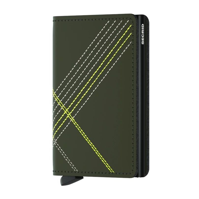 Secrid Slimwallet - Stitch Linea Leather - Lime