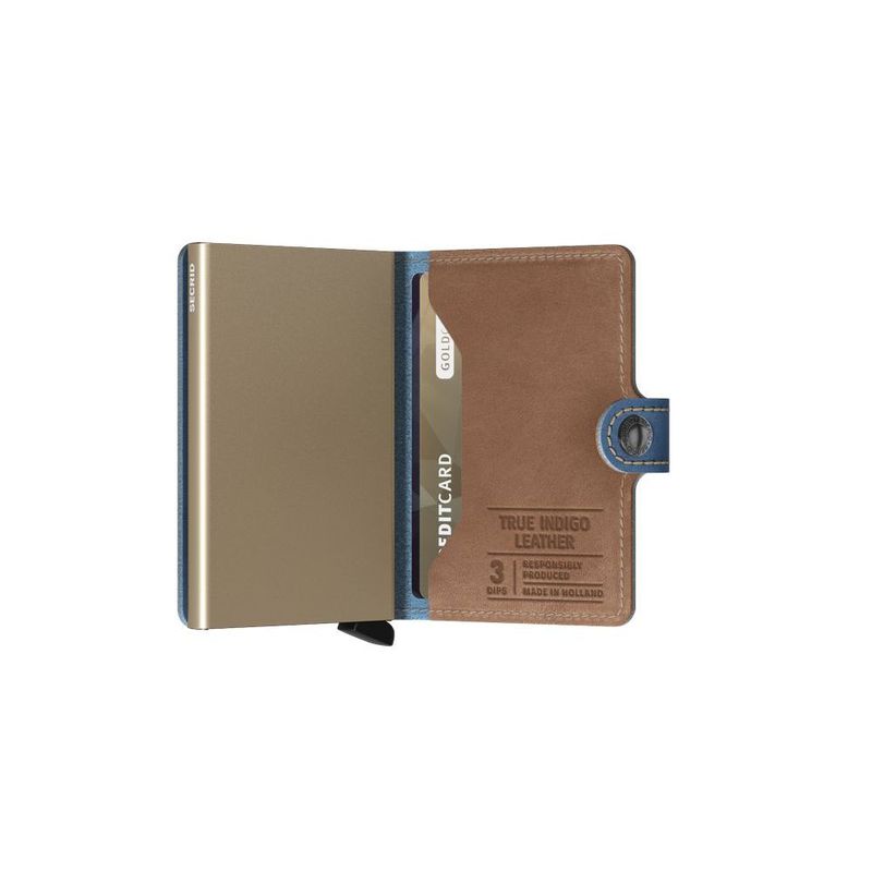 Secrid Miniwallet - Indigo 3 Leather - Sand