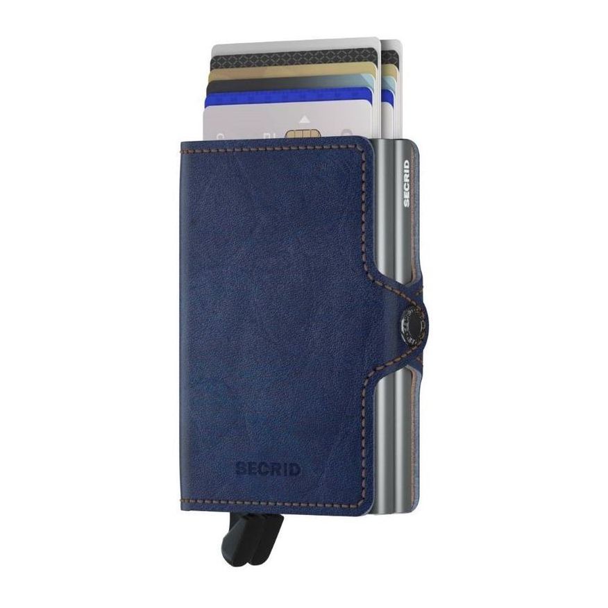 Secrid Twinwallet - Indigo 5 Leather - Titanium