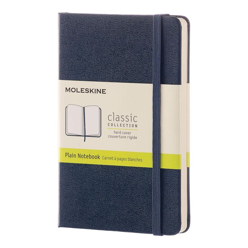 Moleskine Pocket Plain Hard Notebook - Sapphire Blue Moleskine Pocket Plain Hard Notebook - Sapphire Blue