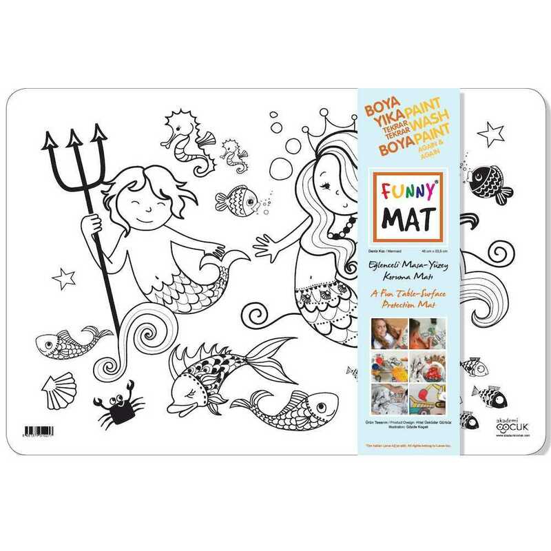 Funny Mat Activity Placemat Mermaid