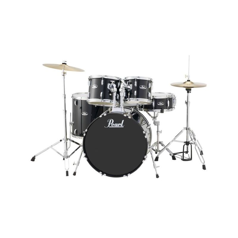 Pearl Rodeshow RS525SC/C31 Complete 5-Piece Drumset With Cymbals - Jet Black