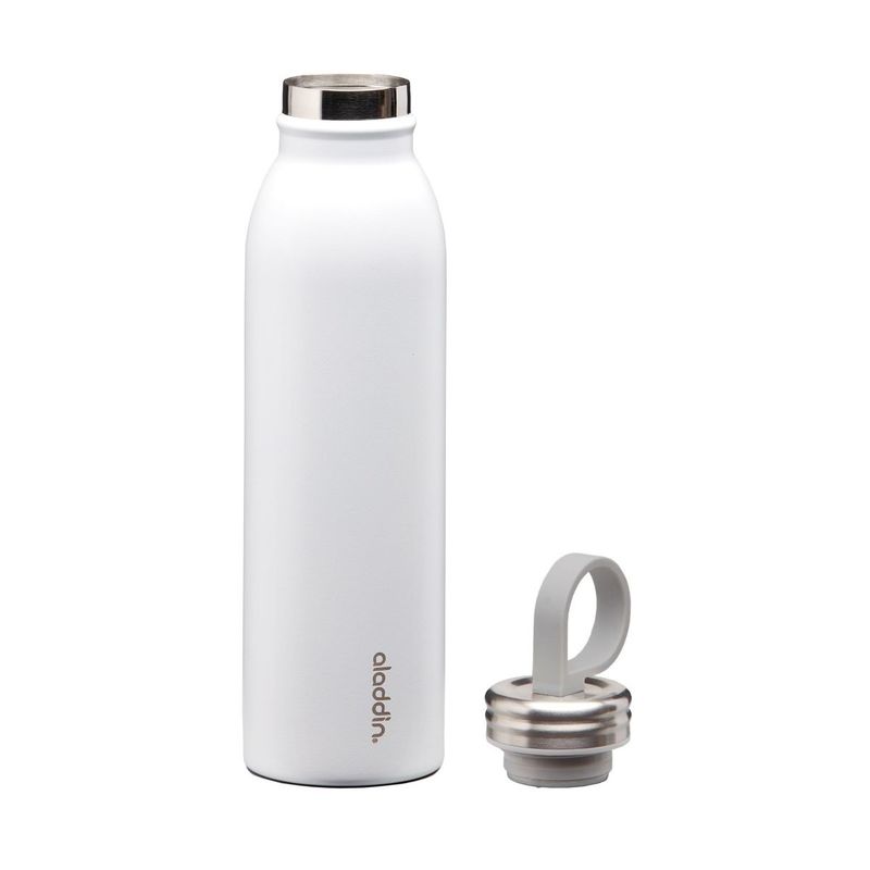 Aladdin Chilled Thermavac Stainless Steel Water Bottle 0.55L Snowflake White