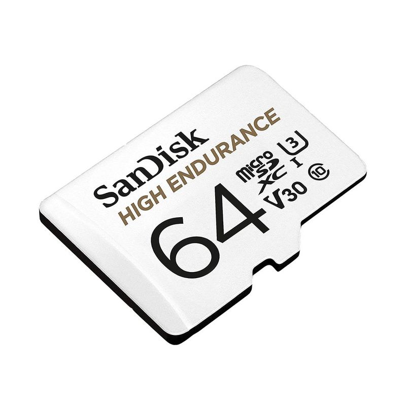 Sandisk 64GB High Endurance MicroSDHC Memory Card with Adapter for Dashcams and Home Sandisk 64GB High Endurance MicroSDHC Memory Card with Adapter for Dashcams and Home