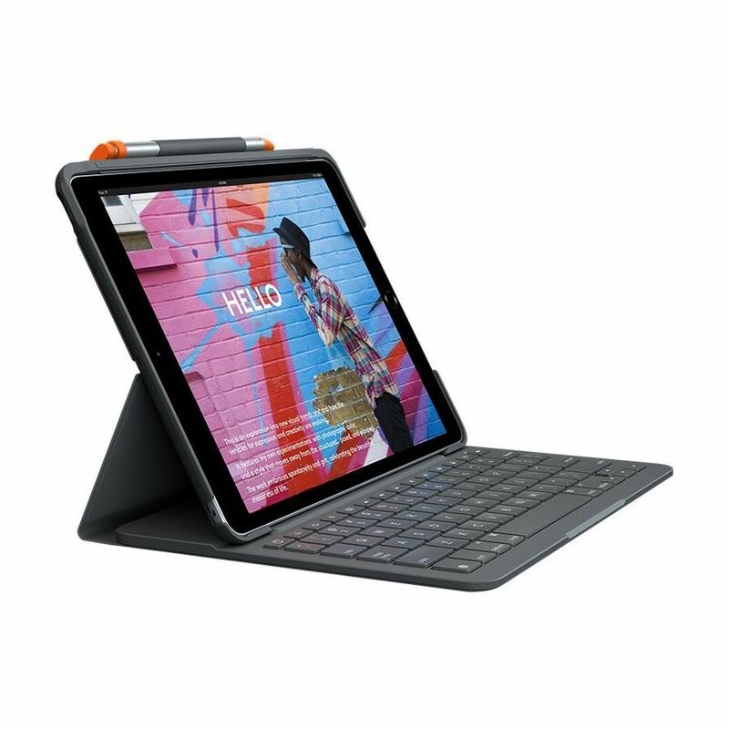 Logitech 920-009653 Slim Folio Keyboard Case Arabic Graphite for iPad 7th Gen