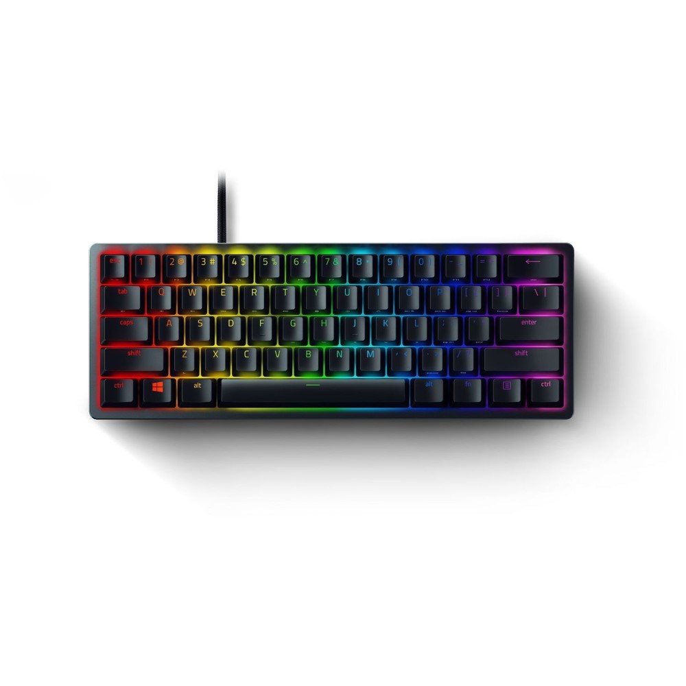 Razer Huntsman Mini 60 Gaming Keyboard  - Clicky Optical Switch Purple - Black (US English)