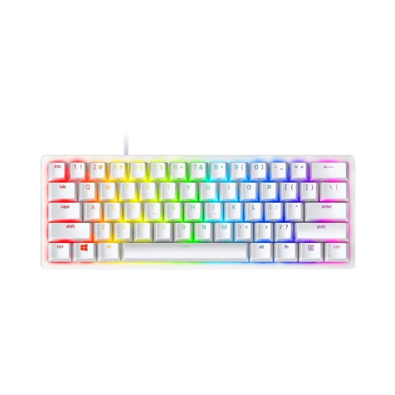 Razer Huntsman Mini 60 Gaming Keyboard  - Clicky Optical Switch Purple - Mercury (US English)