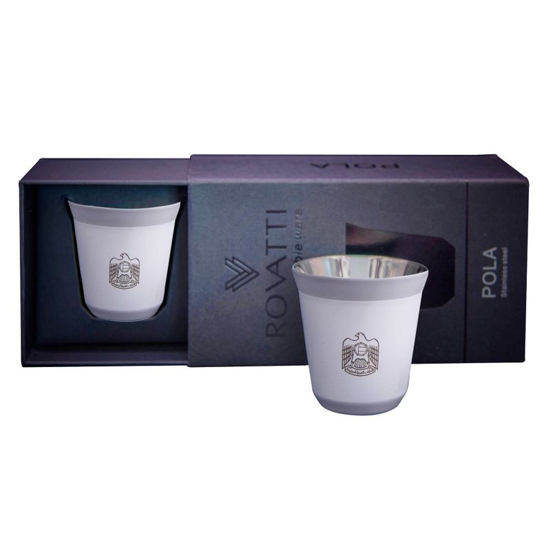 Rovatti Pola UAE Stainless Steel Cup White 85ml