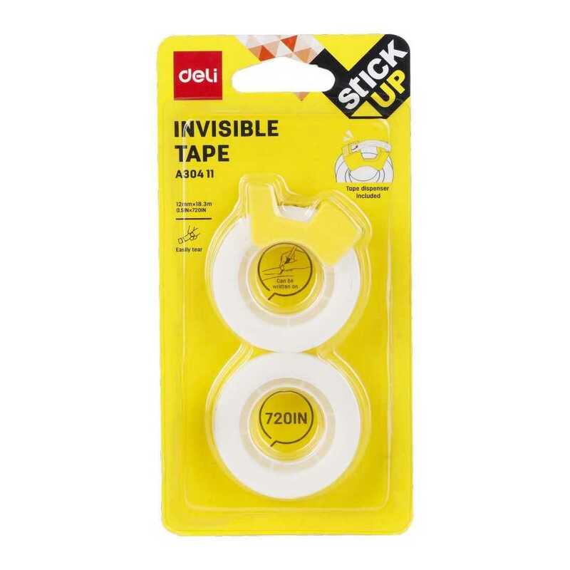 Deli Office Tape 12 mmx50 mmx18.3M Yellow