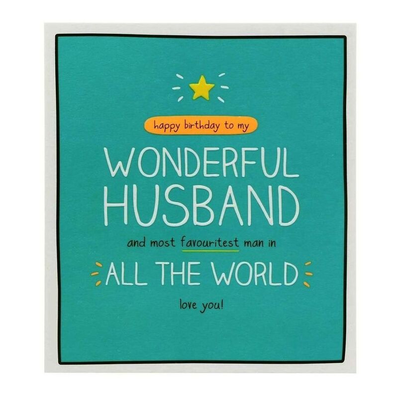 Happy Jackson Husband Favouritest All The World Greeting Card (160 x 176mm)