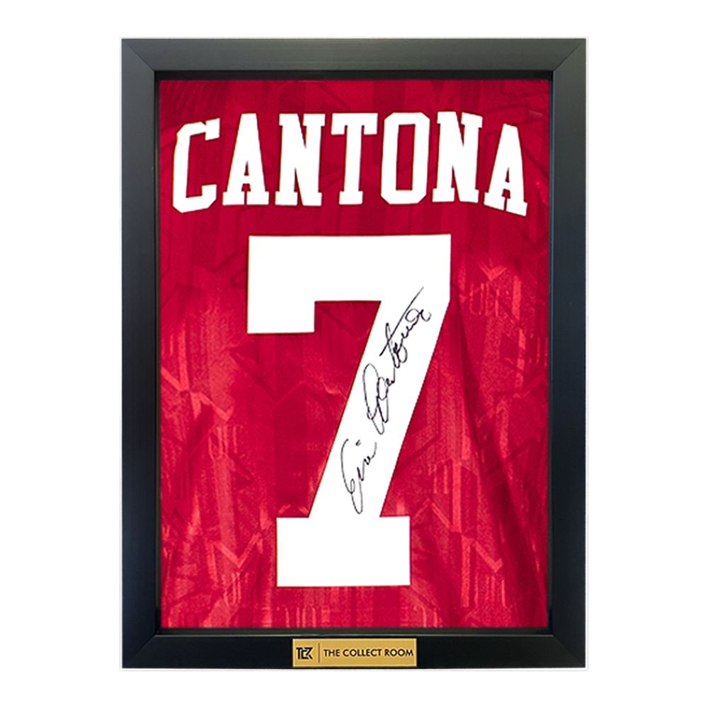 The Collect Room Eric Cantona Back Signed Manchester United 1992 94 Home Shirt