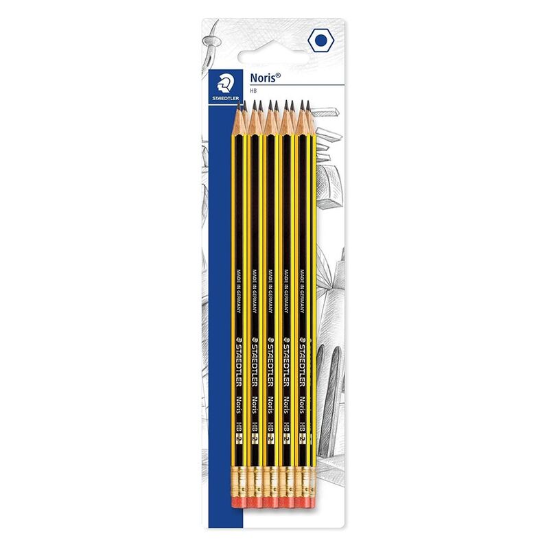 Staedtler Noris 2HB Pencils With Rubber Tip (Pack Of 10) Staedtler Noris 2HB Pencils With Rubber Tip (Pack Of 10)