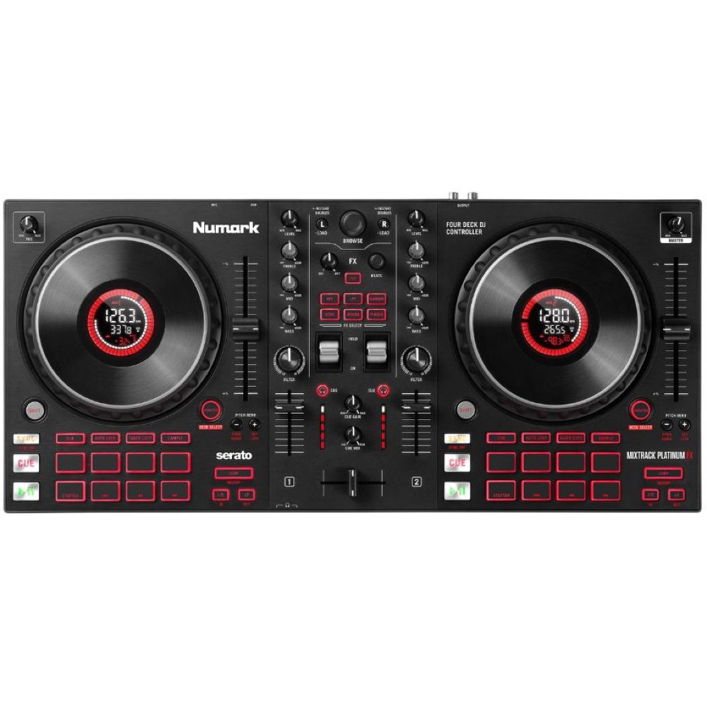 Numark MIXTRACK-PLATINUM-FX 4-Deck Advanced Dj Controller - Black