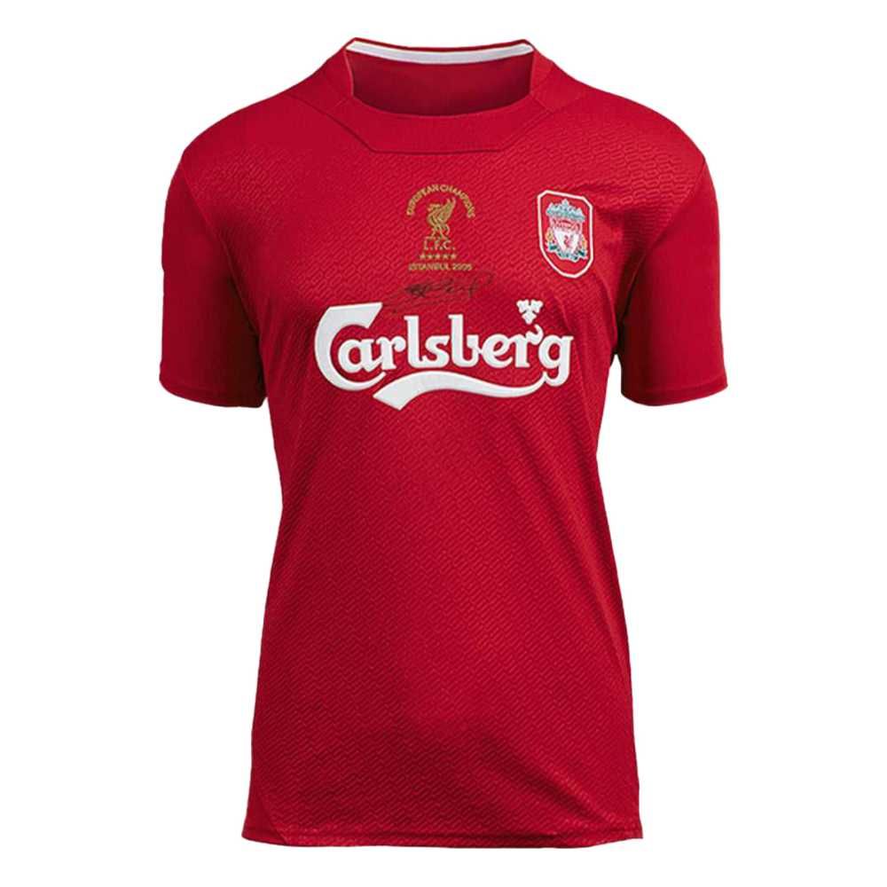 Bootroom Collection Steven Gerrard Back Signed '05 Liverpool FC CL Final Shirt (Boxed)