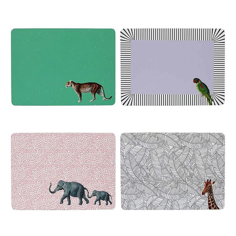 Yvonne Ellen Mixed Animals Placemats (Set of 4)