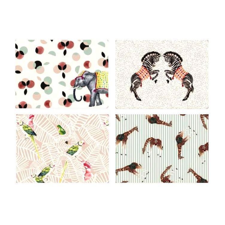 Yvonne Ellen Carnival Animals Placemats (Set of 4)