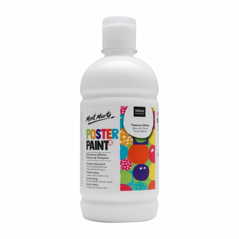 Mont Marte Poster Paint 500Ml Titanium White