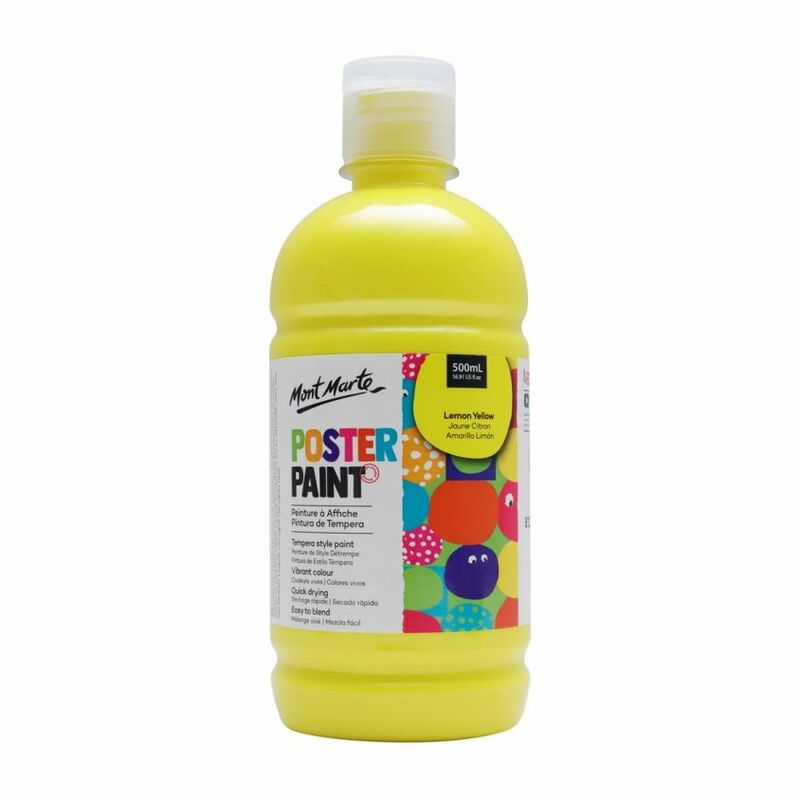 Mont Marte Poster Paint 500Ml Lemon Yellow Mont Marte Poster Paint 500Ml Lemon Yellow