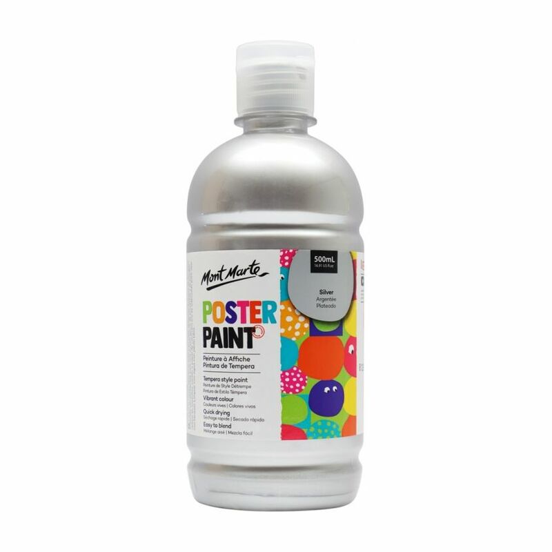 Mont Marte Poster Paint 500Ml Silver