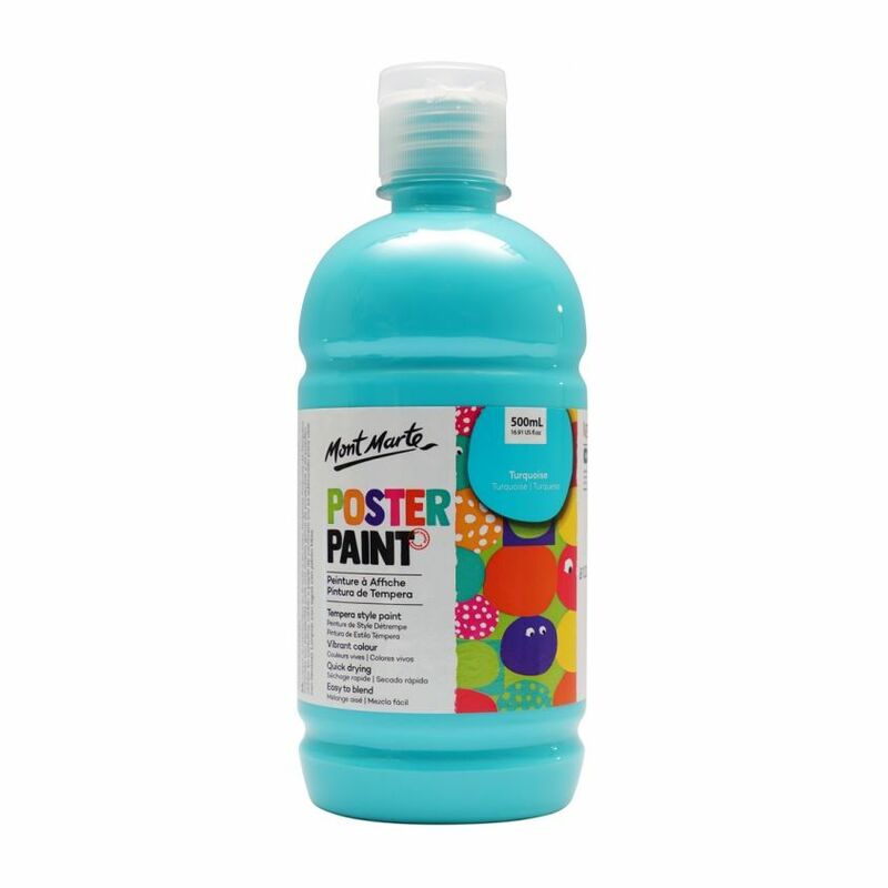 Mont Marte Poster Paint 500Ml Turquoise Mont Marte Poster Paint 500Ml Turquoise