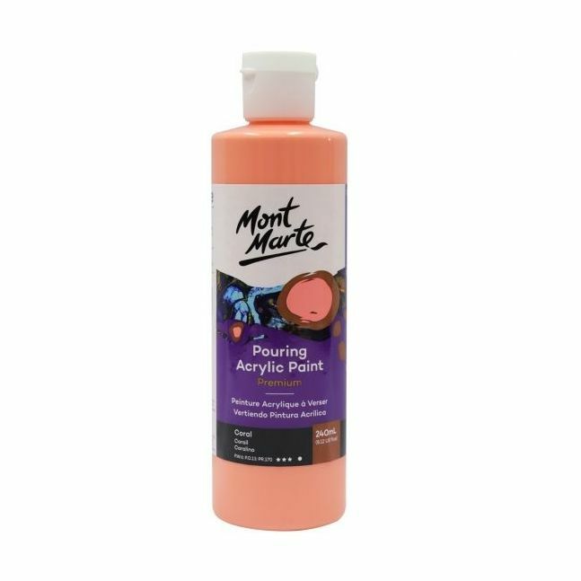 Mont Marte Pouring Acrylic 240Ml Coral Mont Marte Pouring Acrylic 240Ml Coral