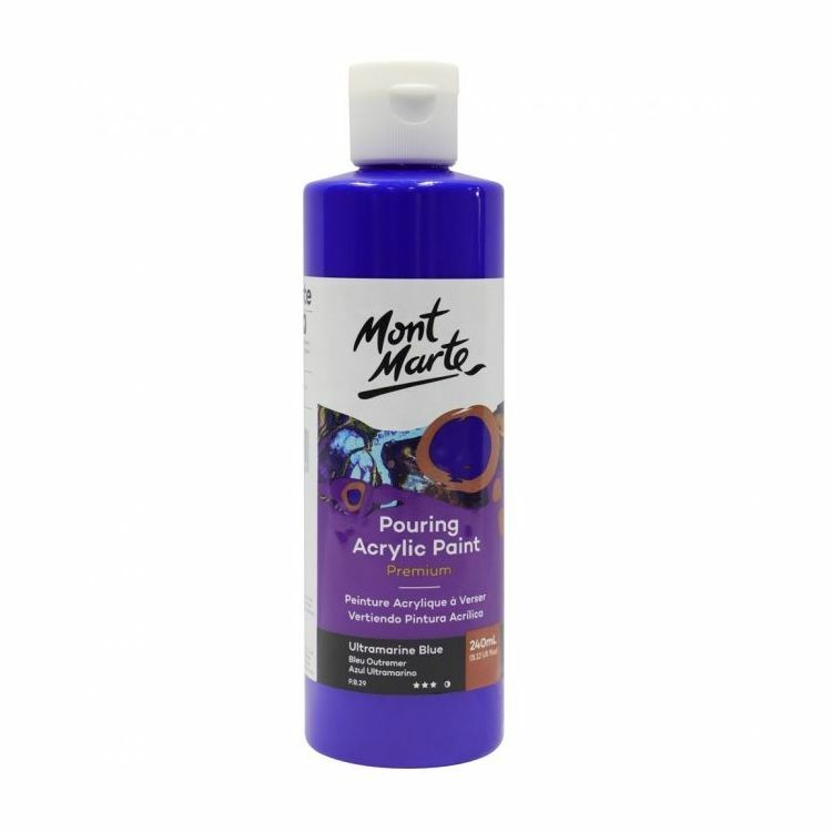 Mont Marte Pouring Acrylic 240Ml Ultramarine Blue